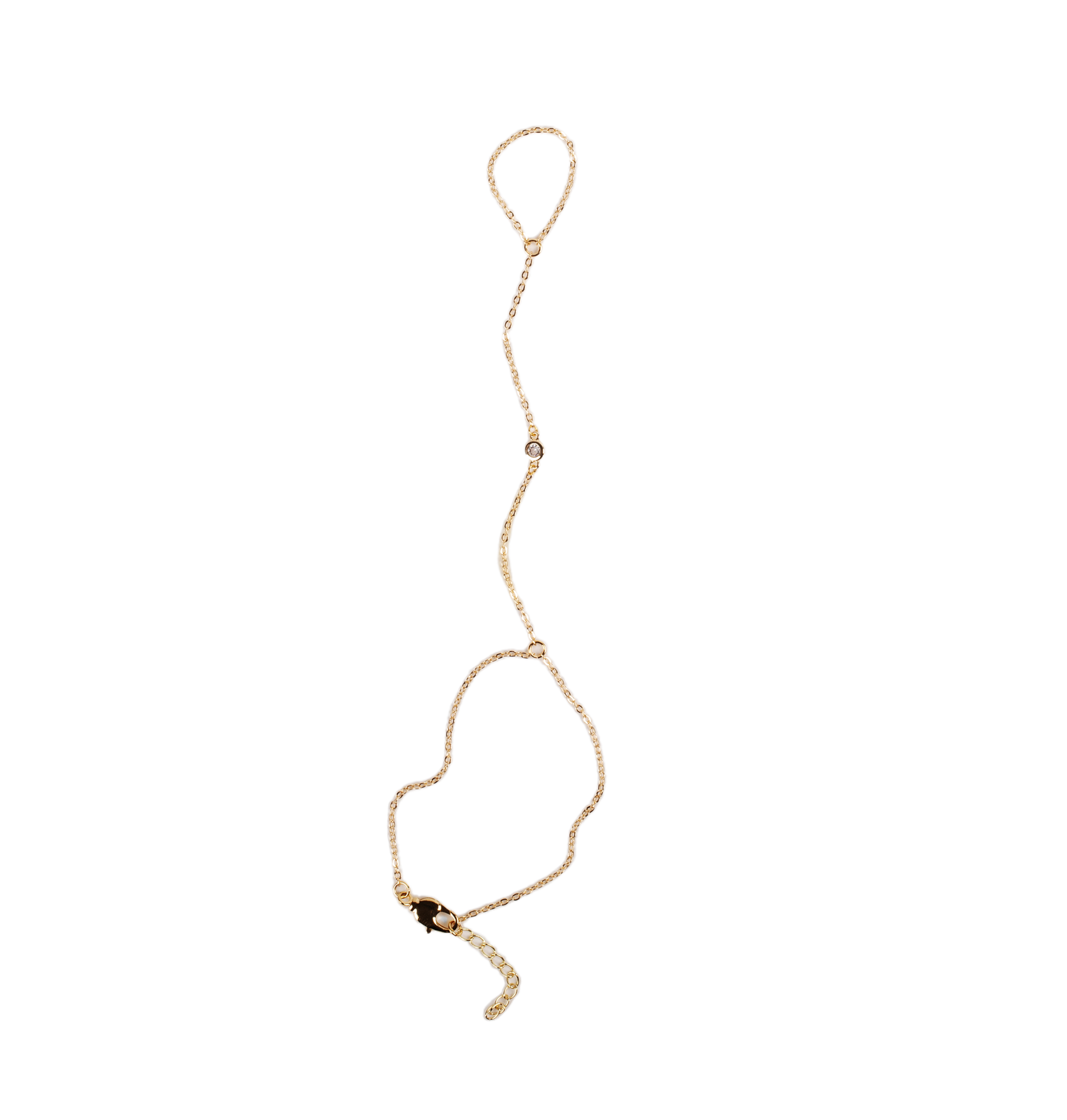 Слейв-браслет VERUSCHKA JEWELRY, фианит, размер 17 см, золотистый