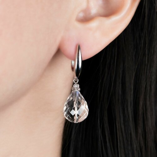 Серьги Diana Savitskaya, хрусталь, горный хрусталь, прозрачный