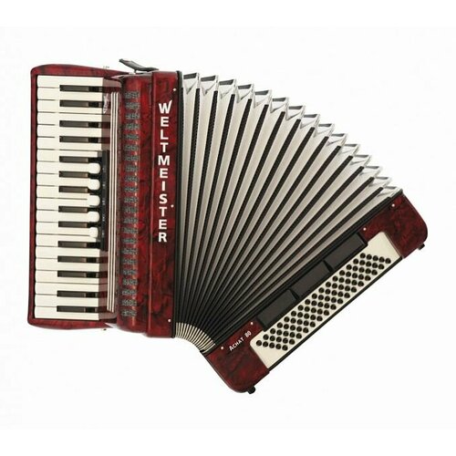 Weltmeister Achat 80 3/4 34/80/III/5/3 - Аккордеон, 34 клавиши, 80 басов, 3-х голосный, цвет-красный