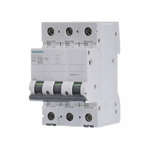 Миниатюрный автоматический выключатель 3-полюсный B20A 5SL4320-6 – Siemens – 4001869439556
