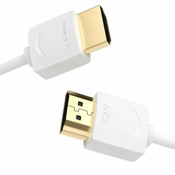 GCR Ультратонкий кабель HDMI2.0 для AppleTV, SLIM, 1.5m, белый, OD3.8mm, HDR 4:2:0, Ultra HD, 4K60Hz, 18.0 Гбит/с, 32/32 AWG Greenconnect HDMI (m) - HDMI (m) 1.5м (GCR-51482) - фото №5