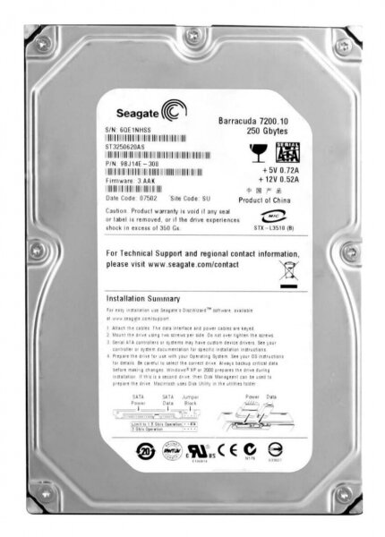 Жесткий диск Seagate ST3250620AS 250Gb SATAII 3,5" HDD
