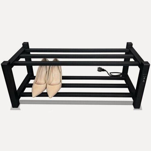 Изображение товара Электросушитель для обуви Indigo® Bench PRO (electro) 70/30 (таймер, провод справа, Черный муар) INDIGO