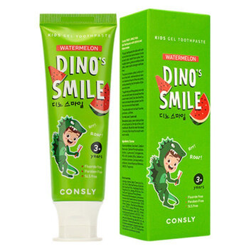 Паста зубная гелевая детская, Dino's Smile с ксилитом и вкусом арбуза, Consly, 60 г
