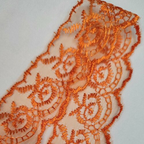 ТД00459 Кружево капрон оранжевый158-9м 568₽