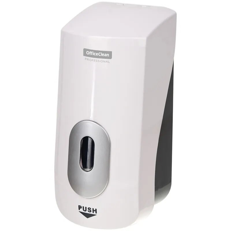 Дозатор для жидкого мыла механический белый на 1 литр / Диспенсер для мыла наливной пенный OfficeClean Professiona для ванной и кухни