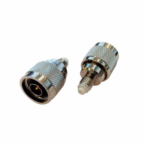 1x pcs adapter n male to fme male cable connector socket n fme straight nickel plated brass coaxial rf adapters Переходник N-male - FME-female
