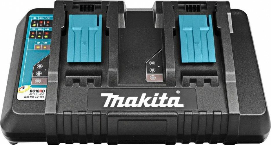 Зарядное устройство для аккумуляторов MAKITA DC 18 RD (630876-7) (без. упак) два поста, быстрая LXT 18