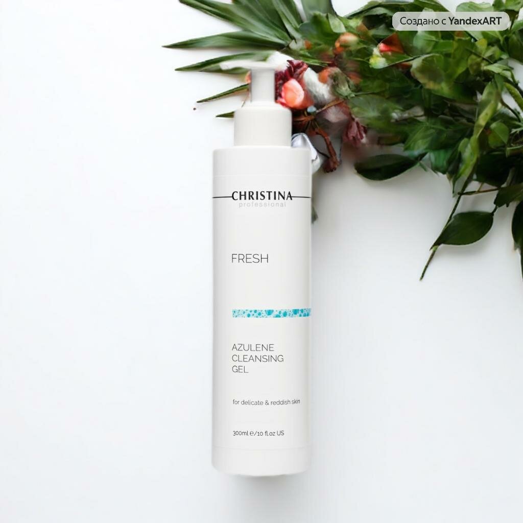 Christina Fresh Azulene Cleansing Gel for delicate & reddish skin - Очищающий гель для чувствительной кожи, 300 мл