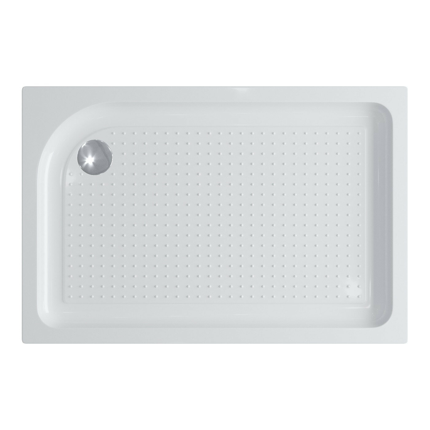 Акриловый душевой поддон BelBagno белый TRAY-BB-AH-100/80-15-W-L