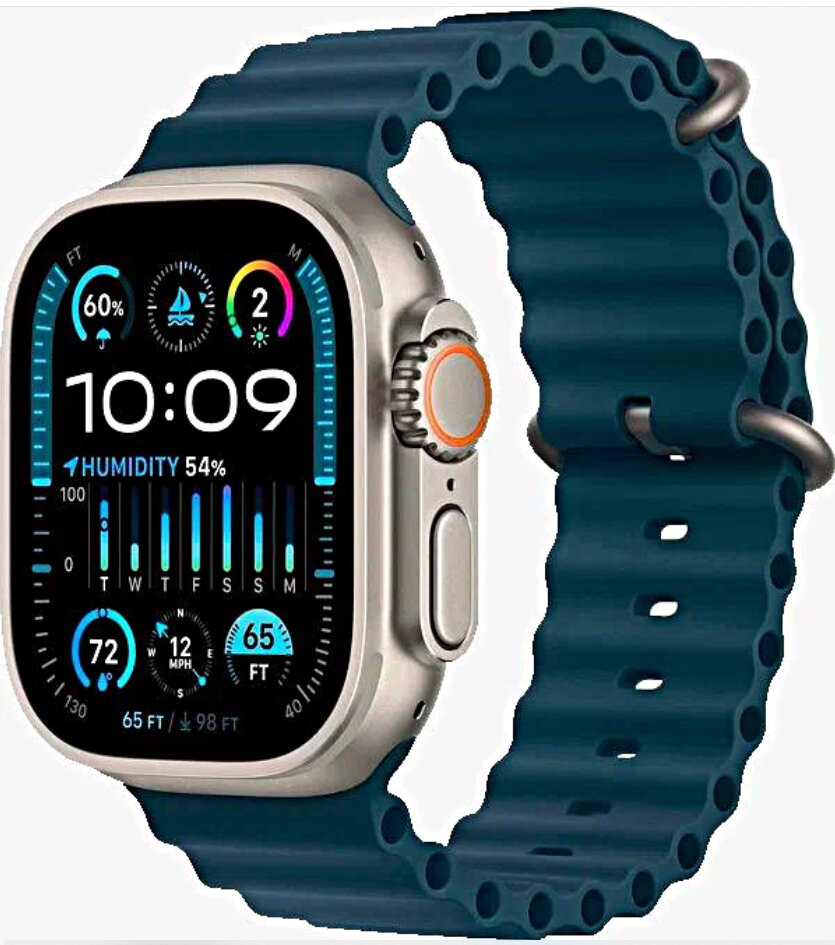 Смарт часы HK ULTRA ONE Умные часы 4G Wi-Fi iOS Android AMOLED темно-бирюзовый