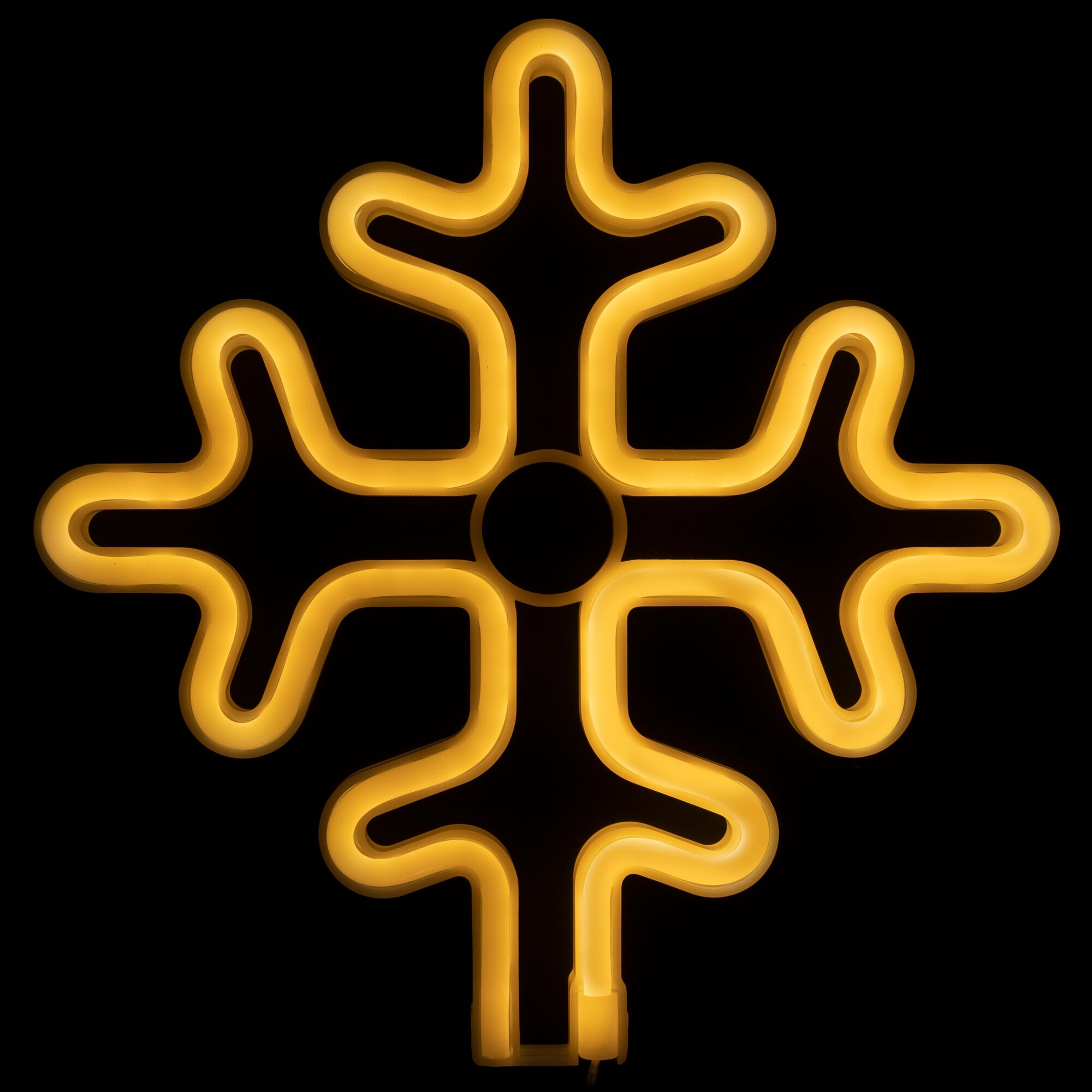 Световая фигура Снежинка 25*2*25 см. Теплый белый 1 шт.