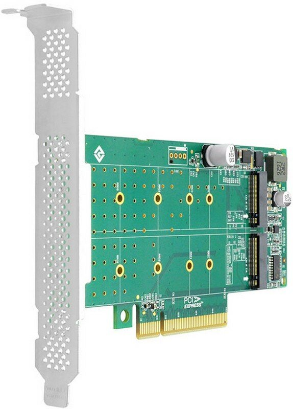 Адаптер Linkreal LRNV95N8 PCIe x8 to 2-Port M.2 NVMe Adapter {50} (300701)