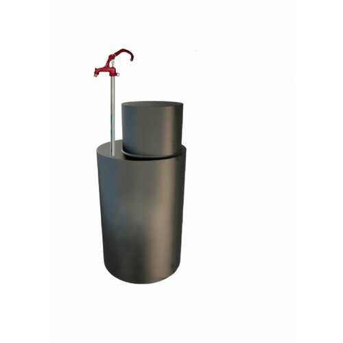 Кессон для скважины круглый 4мм-1000мм-2000 под 133 под сварку в сборе с Гидрантом (Металлические кессоны)