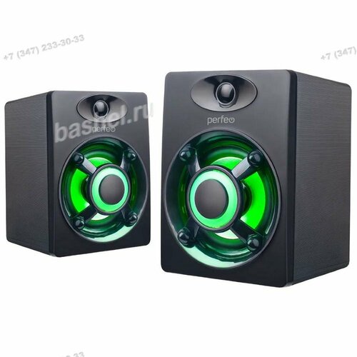 Колонки Perfeo OREOL 20 мощность 2х3 Вт LED подсветка 7 цветов чёрная USB 246400₽