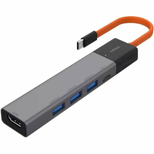 USB-хаб MIIIW ART A510 5in1 100W PD (3xUSB 3.0/HDMI/Type-C)