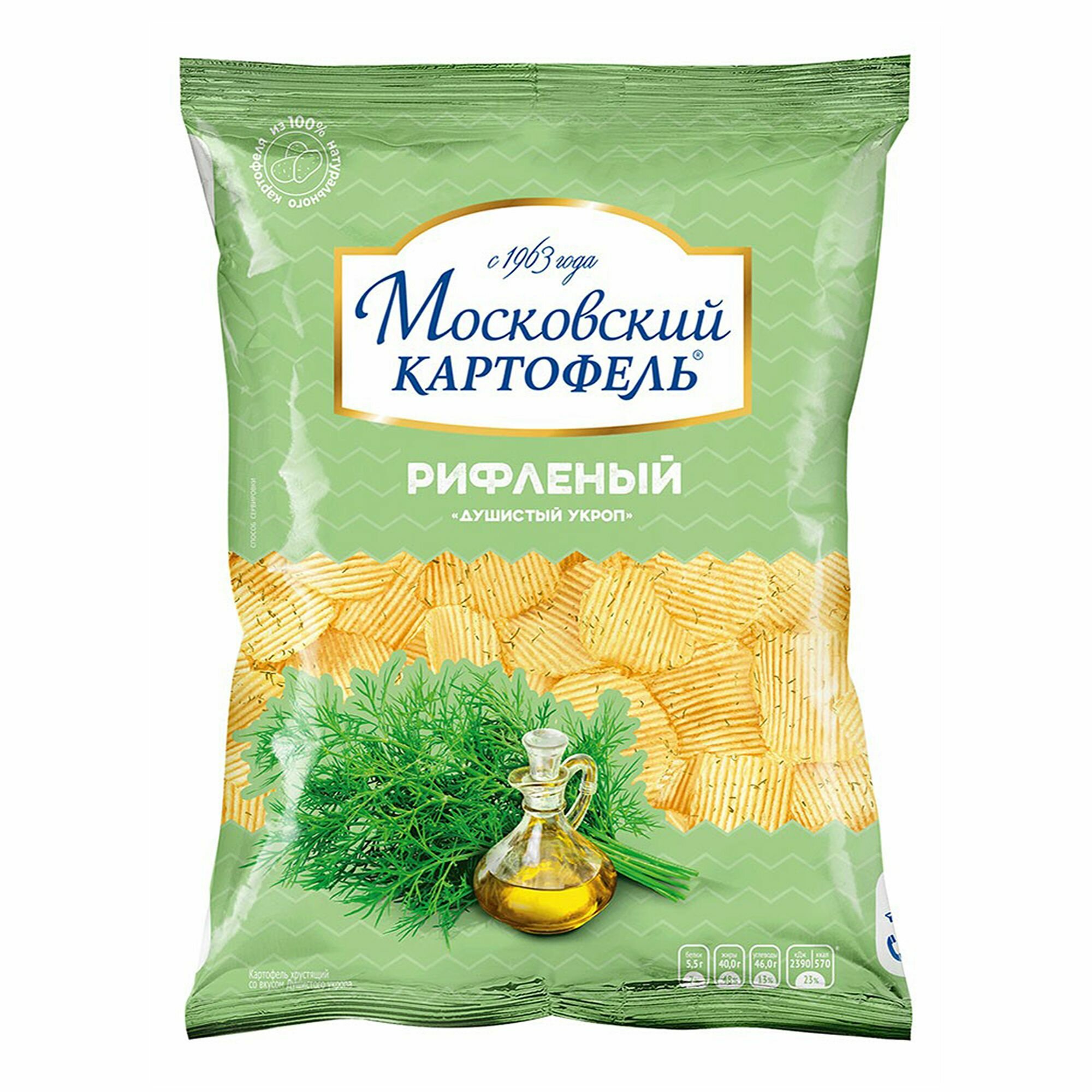 Чипсы картофельные Московский Картофель Душистый укроп 150 г