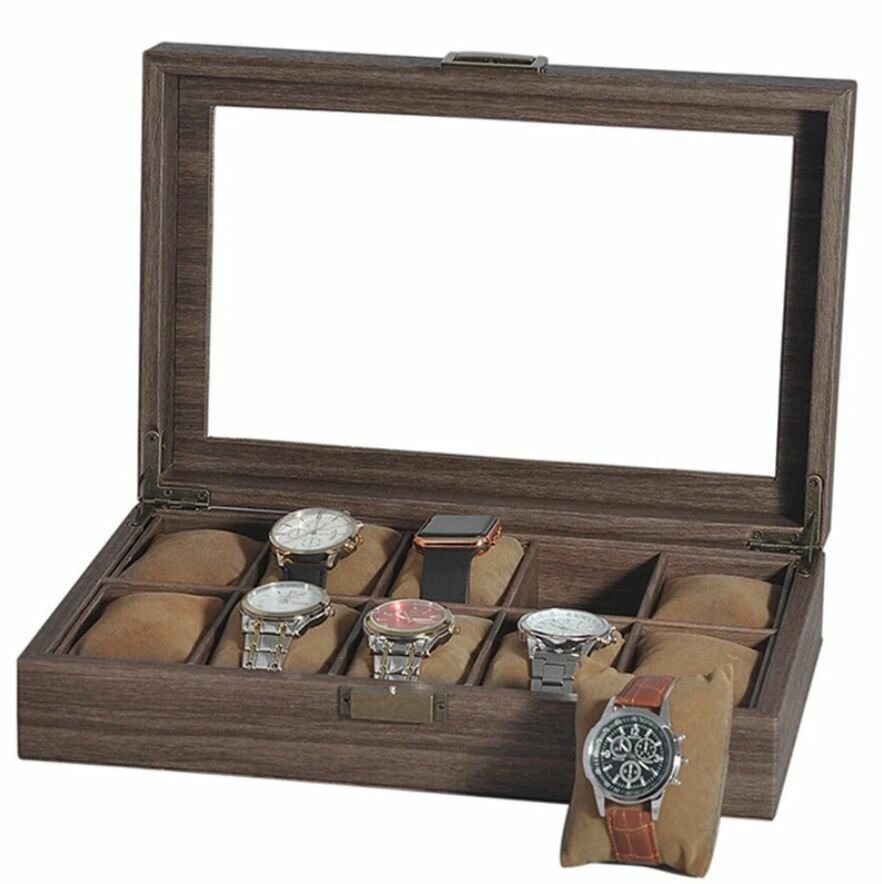 Шкатулка для часов на 10 шт под дерево — фото 1