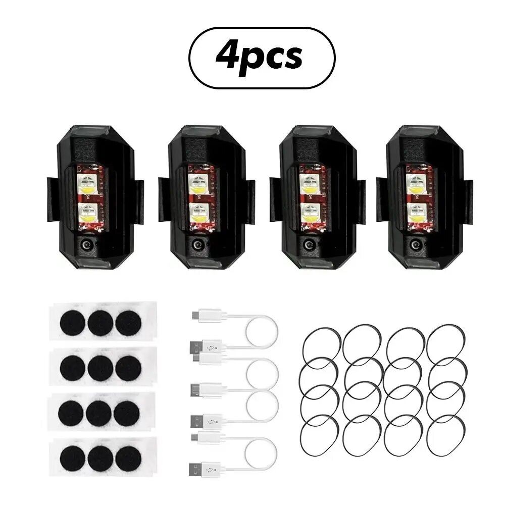 Светодиодный мини-сигнал для мотоцикла дрона стробосветильник 7 цветов светодиодный сигнал поворота для автомобиля велосипеда
