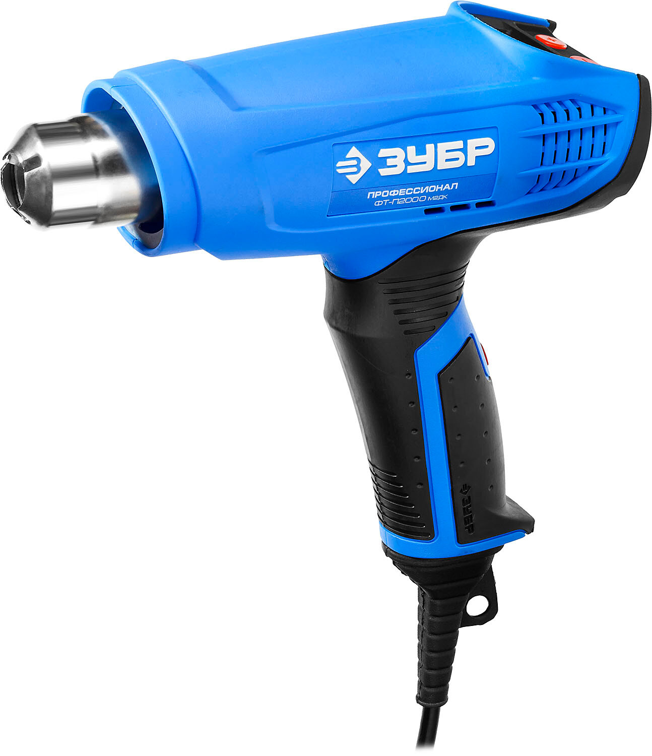 ЗУБР 2000 Вт, технический фен, дисплей, кейс, Профессионал (ФТ-П2000 М2ДК) — фото 1