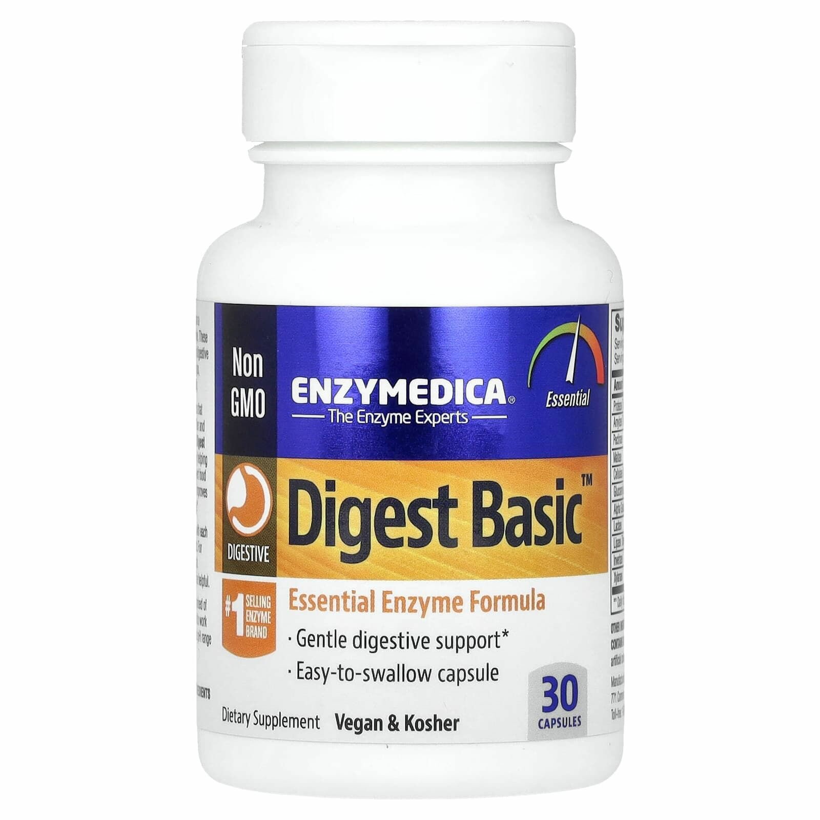 Enzymedica Ферменты для пищеварения, Digest Basic 30 капсул