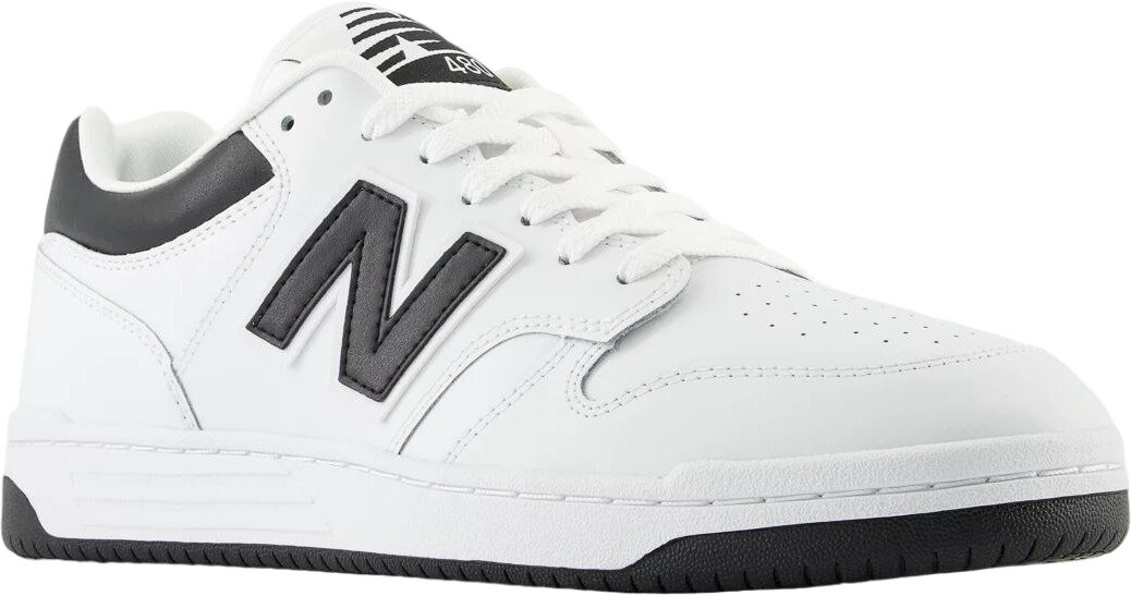 Кеды New Balance 480, полнота F, размер 9 US, белый/черный — фото 1