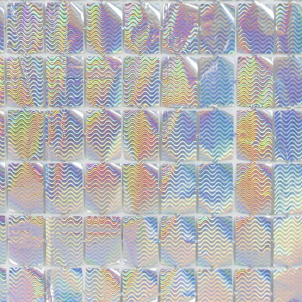 Занавес Прямоугольники, Серебро, Голография, 100*200 см, 1 шт.