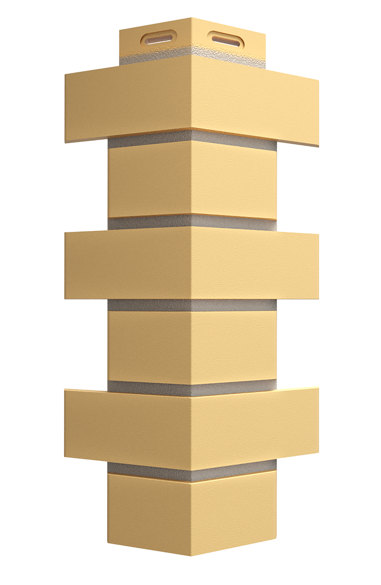 Угол наружный из ПВХ для фасадных панелей Docke FLEMISH, (Кирпич), Желтый