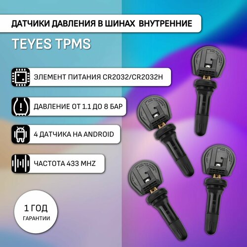 Датчики давления в шинах Teyes TPMS внутренние 8900₽