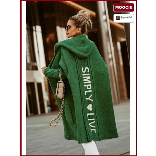 фото Пальто moocie, размер int 3xl, зеленый