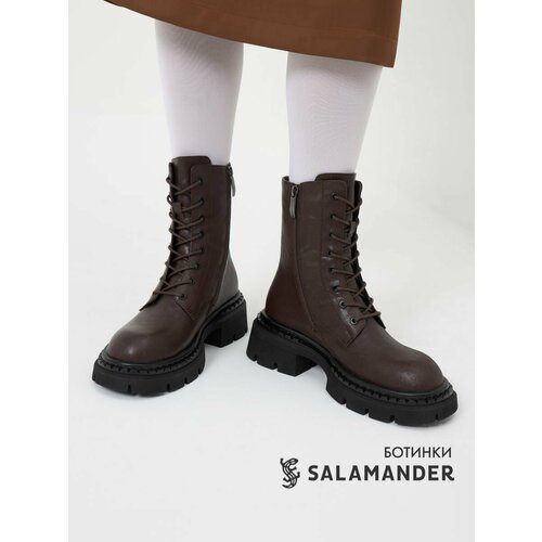 фото Ботинки дерби salamander, размер 38, темно-коричневый