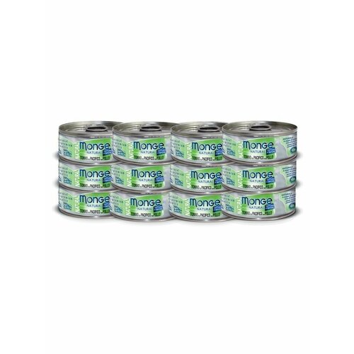 Monge Cat Natural консервы для кошек кусочки тунец и курица 12шт х 80г