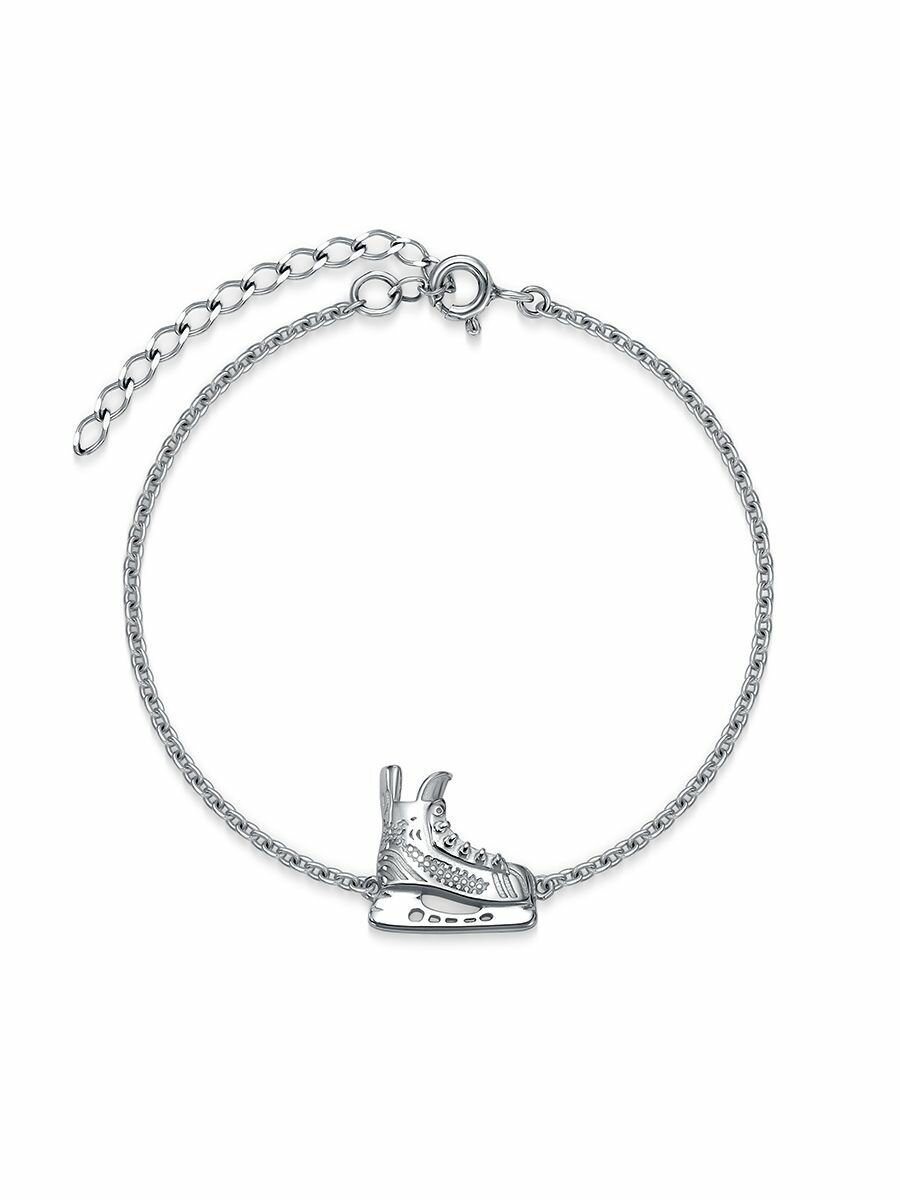 Браслет MSJewellery, серебро, 925 проба, родирование, серебристый