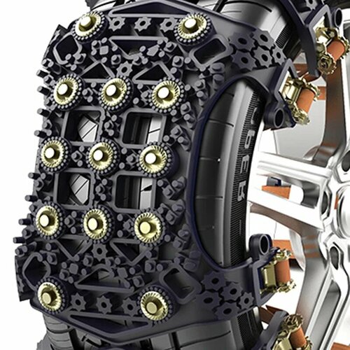 Автомобильная цепь для колес противоскользящая пластиковая цепь для грузовика внедорожника зимние аксессуары для внедорожников 4x4 Универсальные Седаны для снега Black 1PC 2085₽