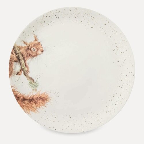 Изображение товара Тарелка обеденная Royal Worcester Забавная фауна Белка 27 см, фарфор костяной