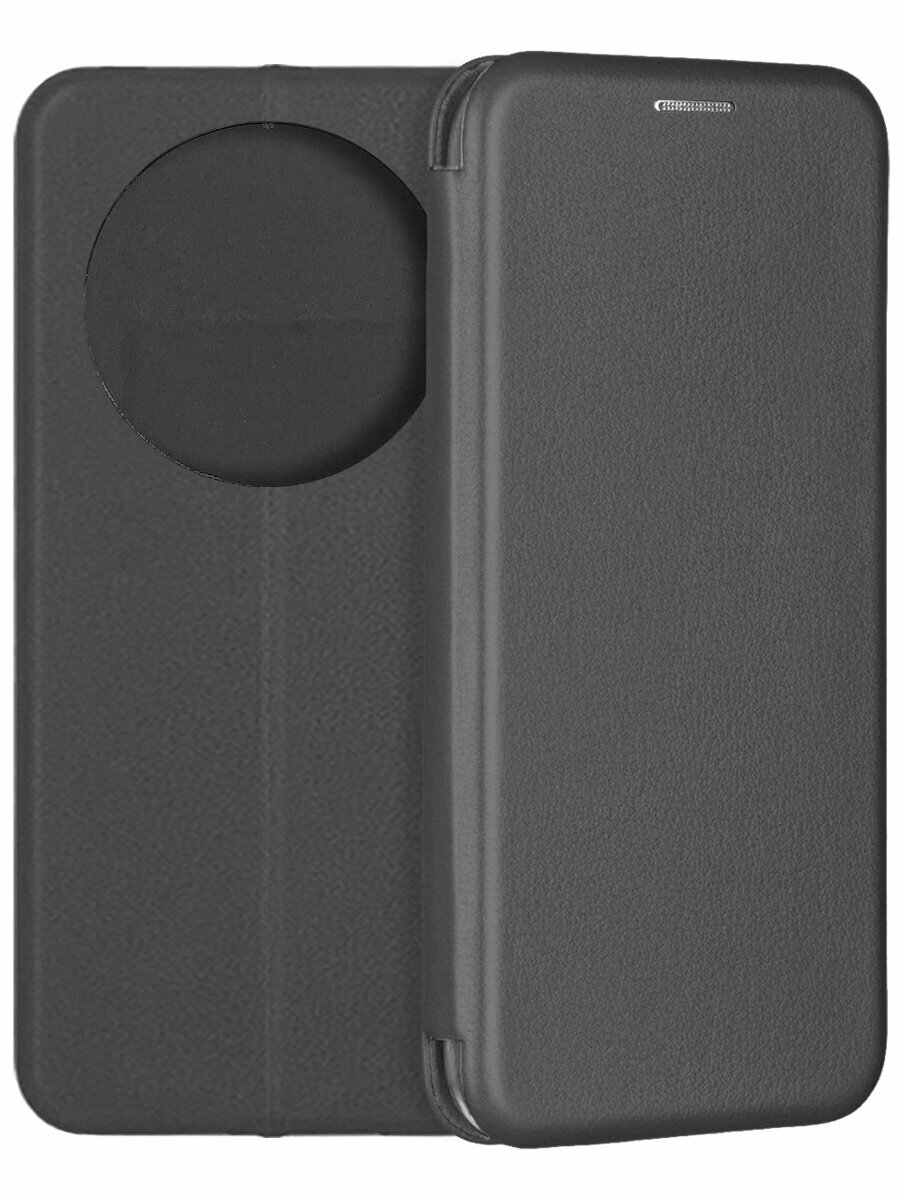 Чехол-книжка для TECNO Spark 30C черный / подставка, отделение для карт