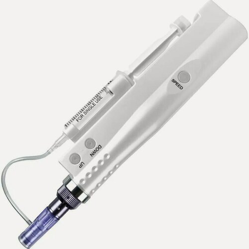 Изображение товара Электрический микроигольчатый гидропилинг-аппарат с нанокристаллической ручкой для автоматической подачи жидкости, введения на лицо, для растворения пигментных пятен и стимуляции роста волос на коже головыМезотерапия