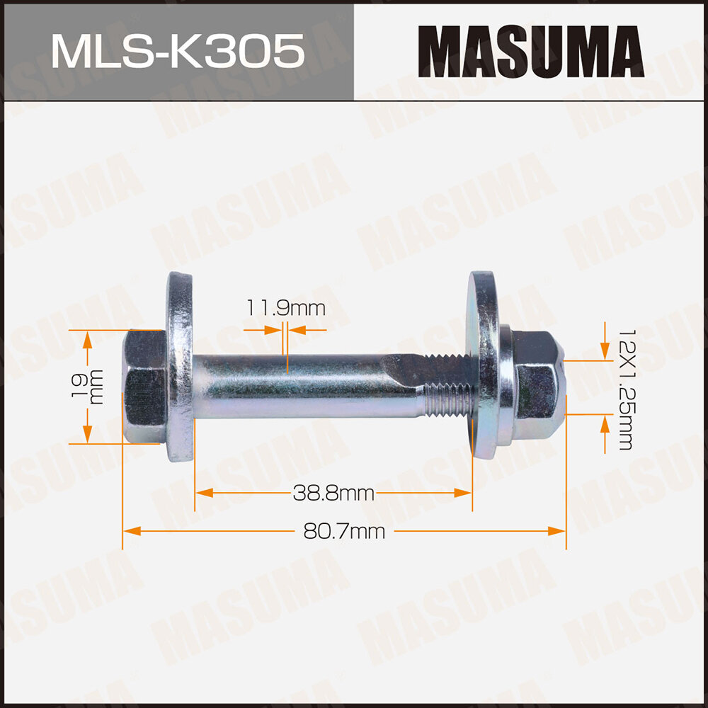 Болт эксцентрик Hyundai Elantra (HD) 06-, Kia Ceed 06- комплект Masuma MASUMA MLS-K305