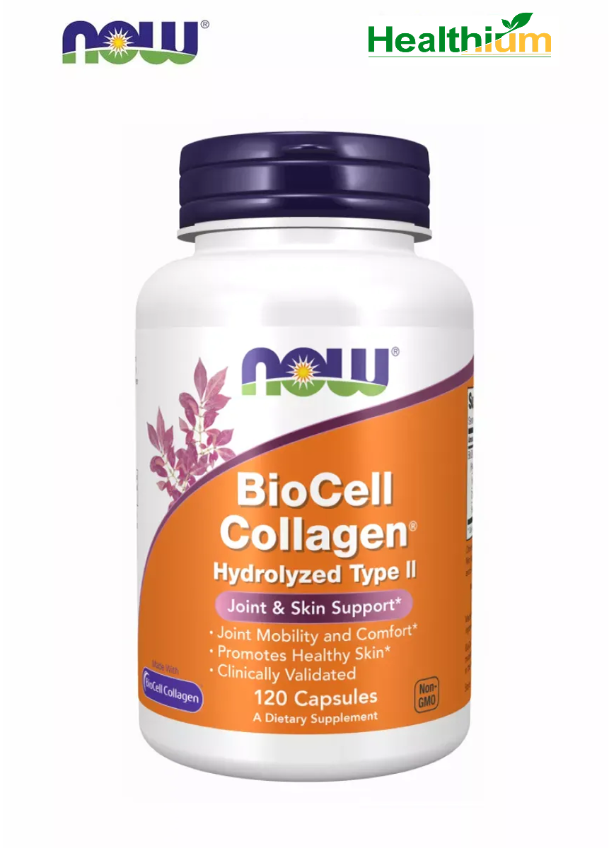 NOW BioСell Collagen Hydrolyzed Type ll 120 капсул Нау Коллаген 2 типа БиоЦелл для суставов