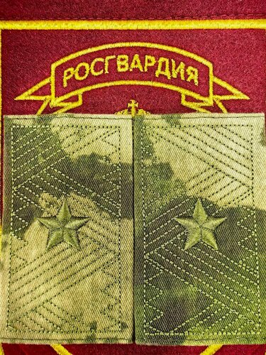 Изображение товара Фальш погоны Росгвардии генерал-майор полевые мох