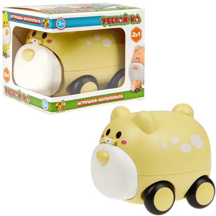 Игрушка катапульта 1TOY убегай-ка Собака с детёнышем Т25465