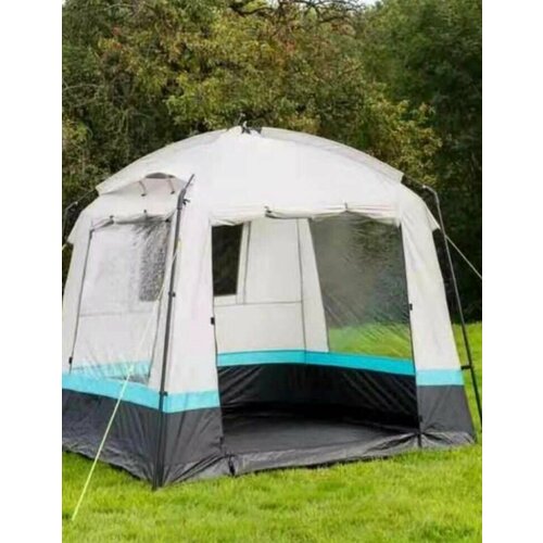 Палатка для зимней рыбалки 4-местная OL1132 туристическая/ Стационарная кухня/ Шатер летний, закрытый с москитной сеткой, для кемпинга