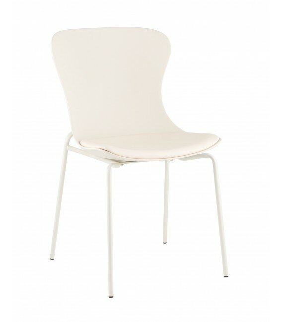 Стул Сараус с подушкой пластик молочный