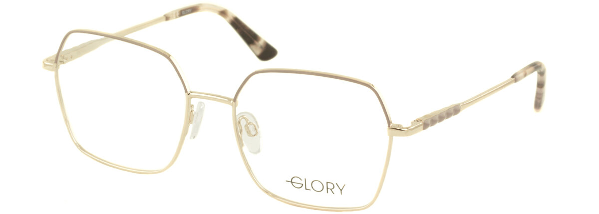 Оправа для очков Glory 750 Beige для женщин форма бабочка золотистого цвета