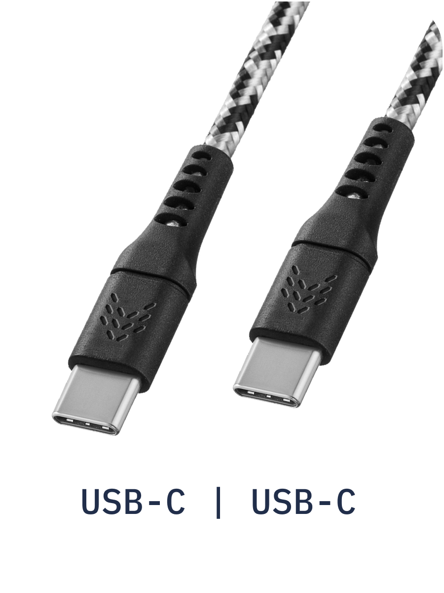 Кабель Type-C ROCKET Contact, тканевая оплетка, 3А, 1 м, серебристо-черный — фото 1