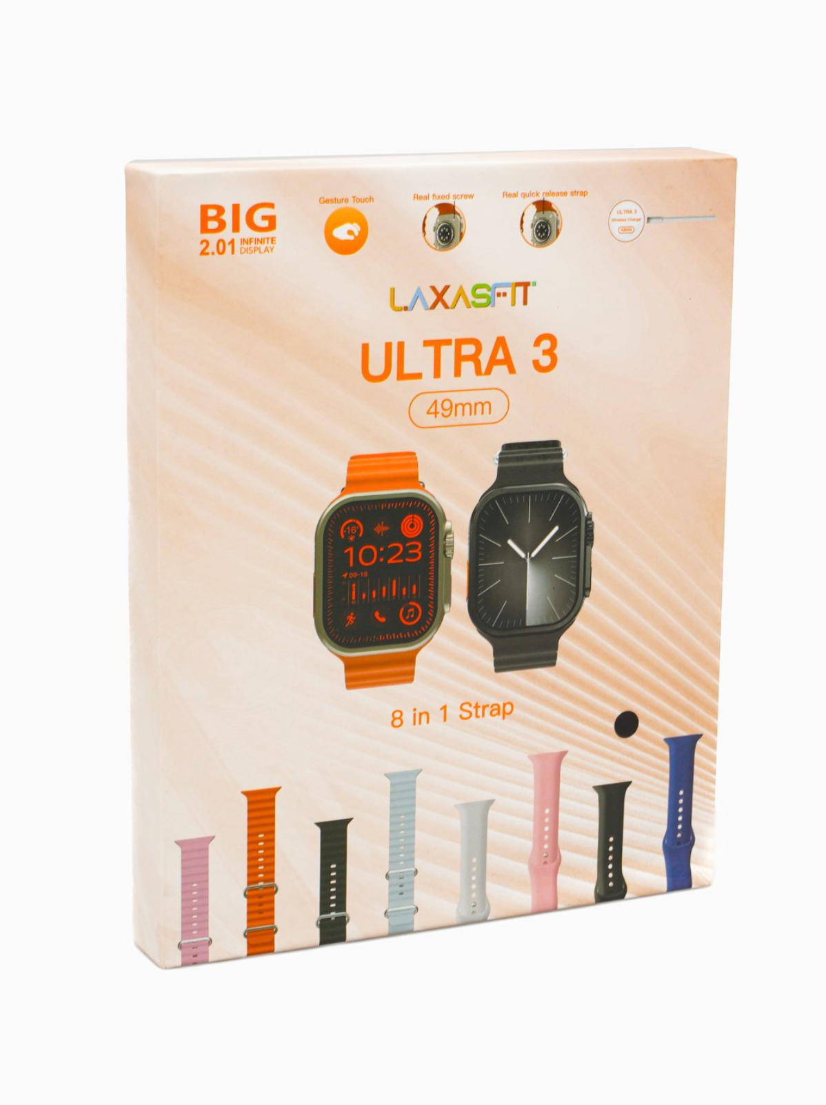 Laxasfit S10 Ultra 49мм — смарт-часы с 8 сменными браслетами.