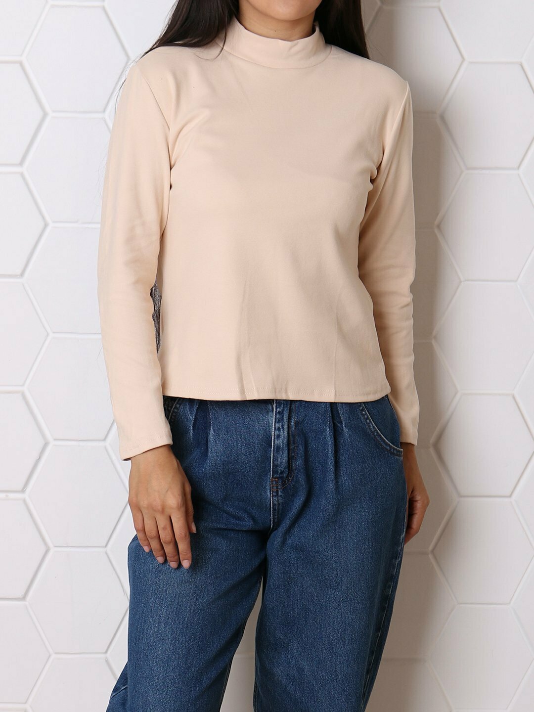 Водолазка , размер One Size, молочный — фото 1