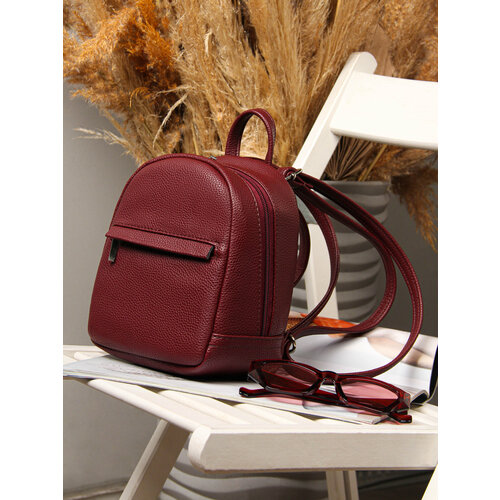 Женский городской рюкзак McKIR 21-138 экокожа бордо (мини-размер)