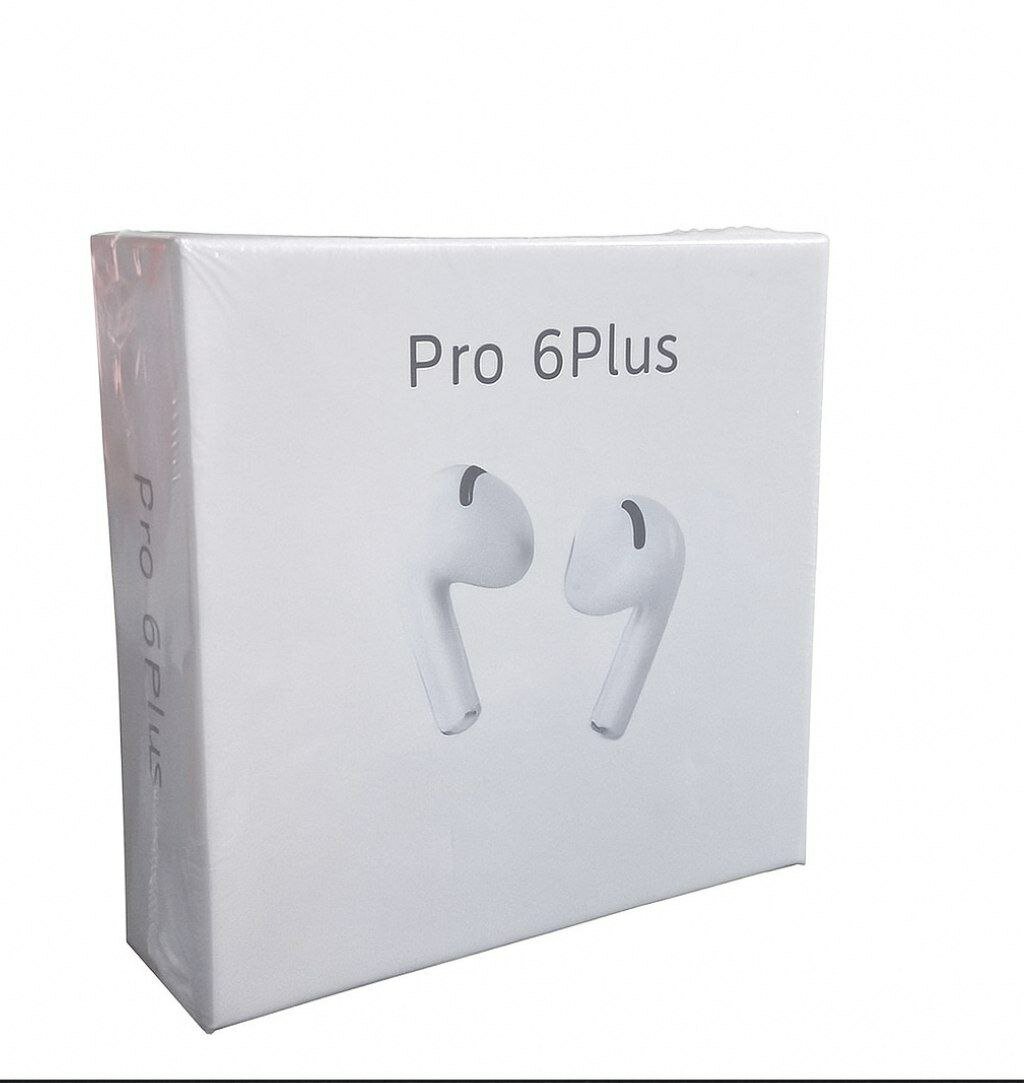 Беспроводные наушники Pro 6 Plus с микрофоном и кейсом для зарядки.