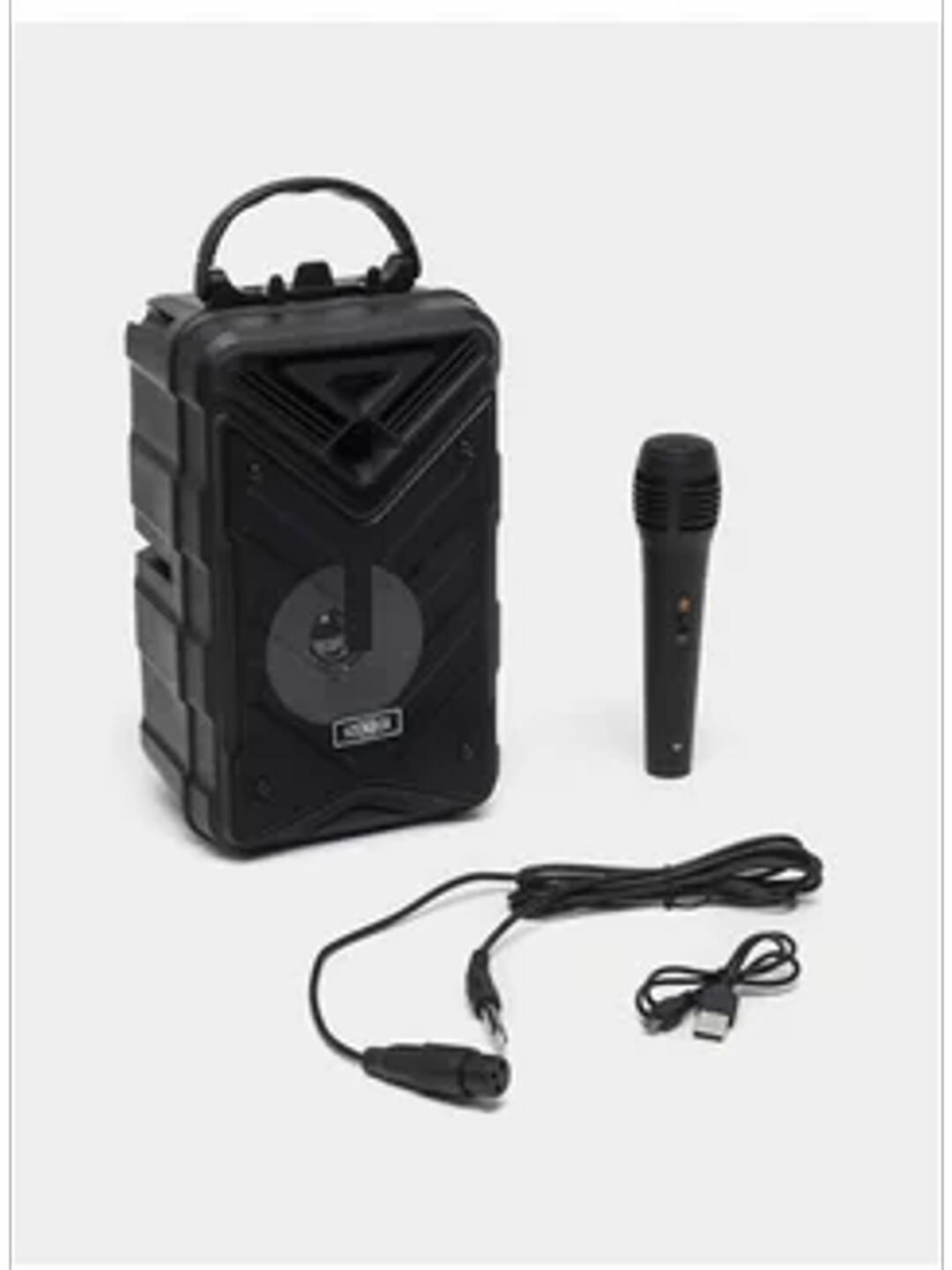 Большая беспроводная колонка Bluetooth, караоке, с RGB подсветкой, с микрофоном и пультом